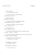 English Worksheet: Art Test