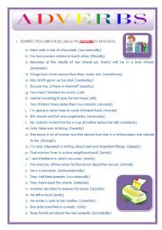 English Worksheet: adverbs