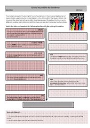 English Worksheet: Human Rights Timeline