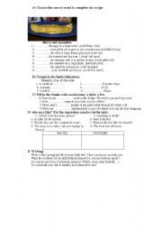 English Worksheet: food, cooking and eating habits /quantifiers