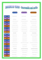 Irregular verbs: Unscramble and write