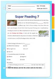 English Worksheet: Super Reading Series 3
