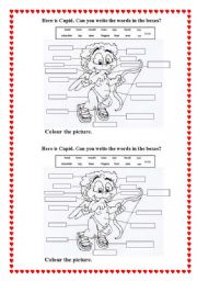 English Worksheet: Cupid. Parts of body.