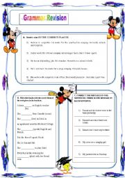 English Worksheet: REVISION