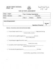 English Worksheet: story writing