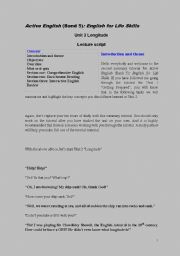 English Worksheet: english skill
