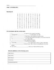 English Worksheet: Vocabulary Test