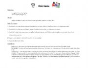 English Worksheet: Grammar Dice Game