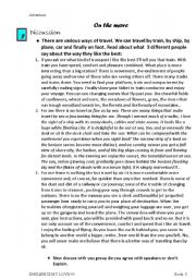 English Worksheet: Travelling