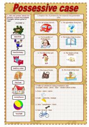 English Worksheet: Possessive case