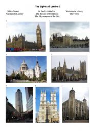 English Worksheet: Sights of London. Part II