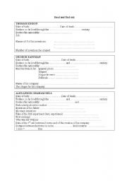 English Worksheet: INVENTORS