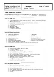 English Worksheet: urban exodus