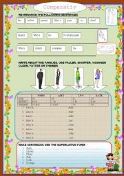 English Worksheet: Comparatives