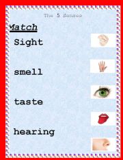 English Worksheet: Sense organs