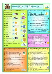 English Worksheet: Money, Money, Money....