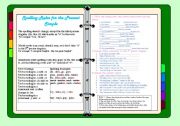 English Worksheet: Spelling rules for the Present Simple with some exercises and keys