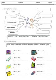 English Worksheet: 4 th grade exam