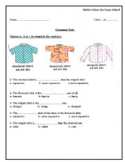 English Worksheet: comparative and superlative quiz