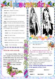 English Worksheet: A phone conversation