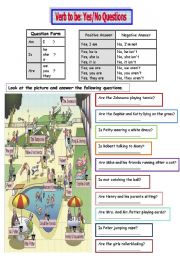 English Worksheet: verb to be - Interogative