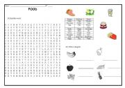 English worksheet: Food and fruit