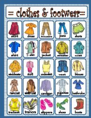 English Worksheet: Clothes and footwear