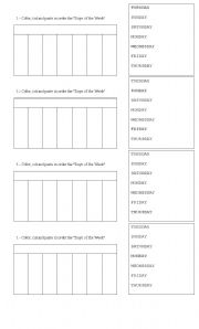 English Worksheet: Days of the week