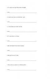 English Worksheet:  Wish Clause Rewrite