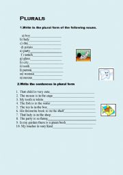 English Worksheet: Plurals