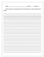 English Worksheet: writing a postcard
