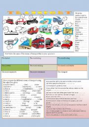 English Worksheet: transport