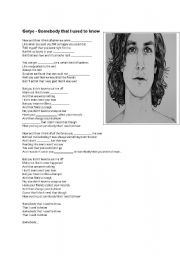 English Worksheet: Gotye - Somebody I used to know