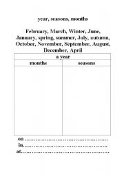 English worksheet: Months