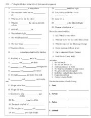 English worksheet: Env basic worksheet