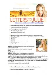 English Worksheet: Letters to Juliet