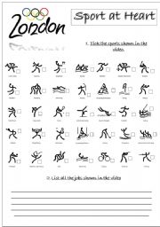 English Worksheet: Sport at Heart