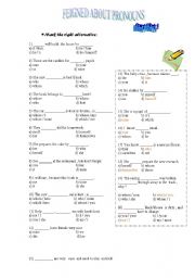 English Worksheet: Pronoun Test