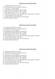 English worksheet: past simple