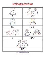 English Worksheet: Personal Pronouns