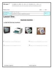 invention worksheet