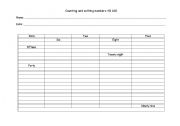 English Worksheet: Counting and writing nyumbers till one hundred