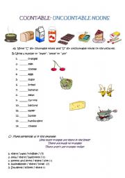 Countable uncountable nouns