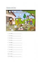 English Worksheet: ANIMAL ON THE FARM