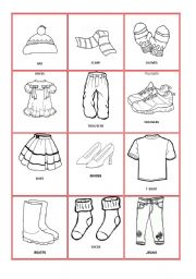 English Worksheet: BINBO CLOTHES