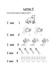 English worksheet: Letter F