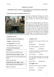 English Worksheet: past modals-past simple tense-past continuous tense