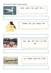 English worksheet: Word Order