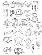 English Worksheet: clothes