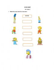 English worksheet: FAMILY